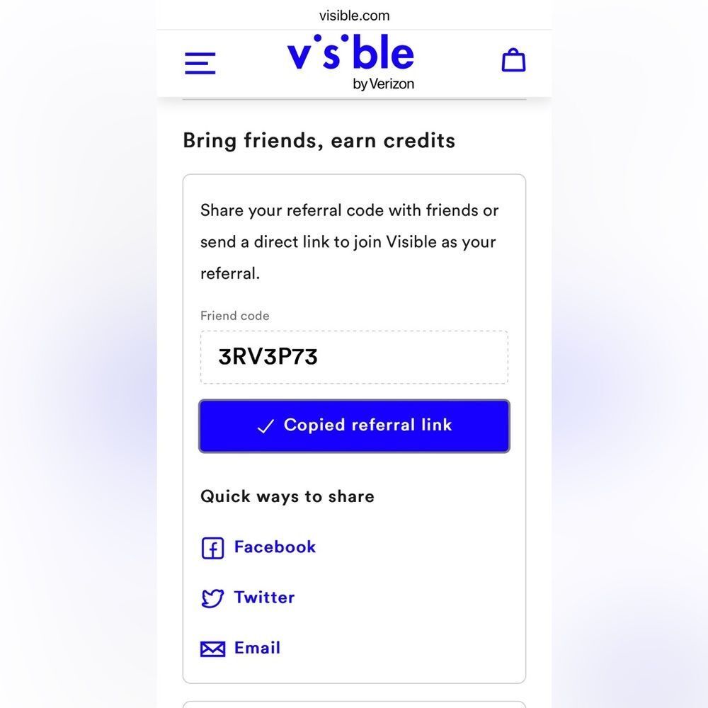 Visible referral code: 3RV3P73 - Picture 2 of 6